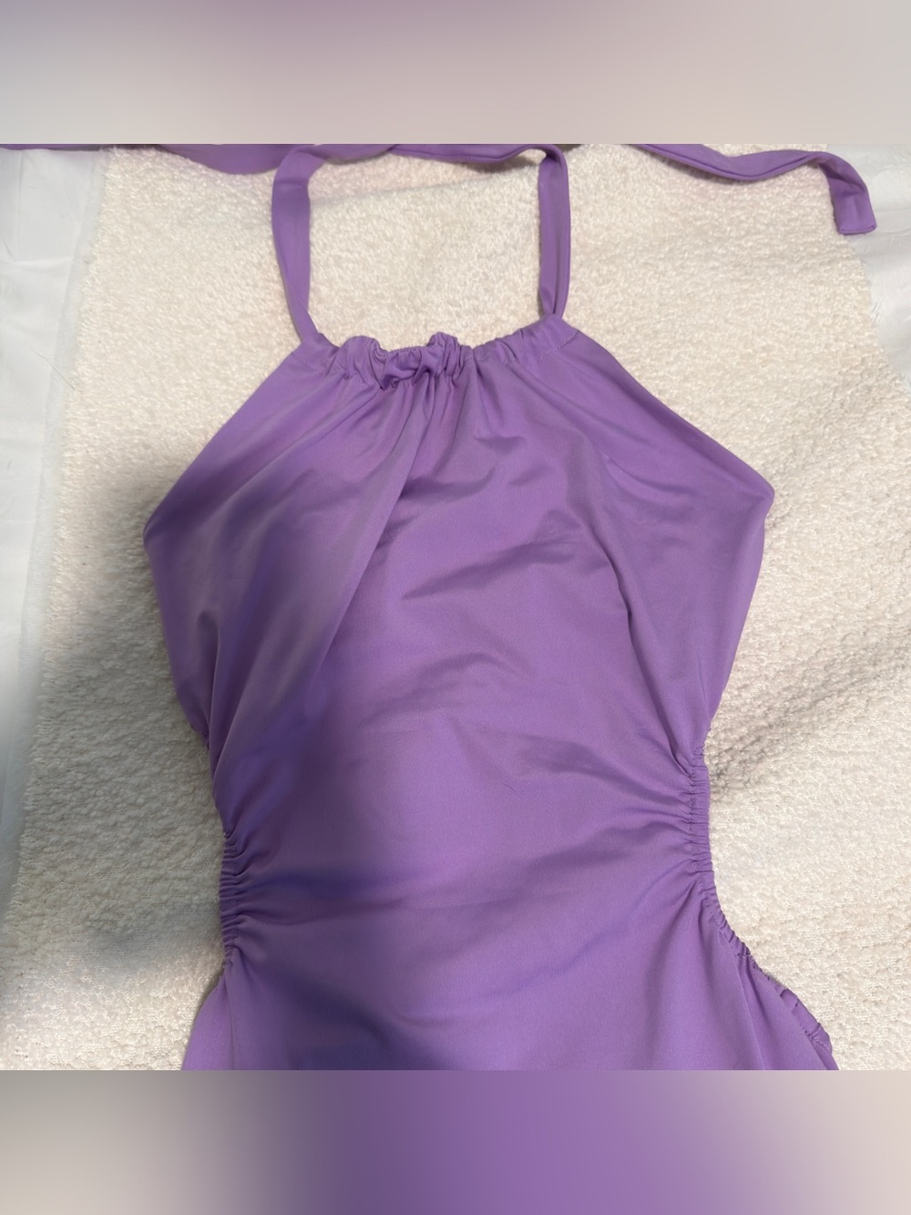 Beginning Boutique Lavender Halter Mini Dress